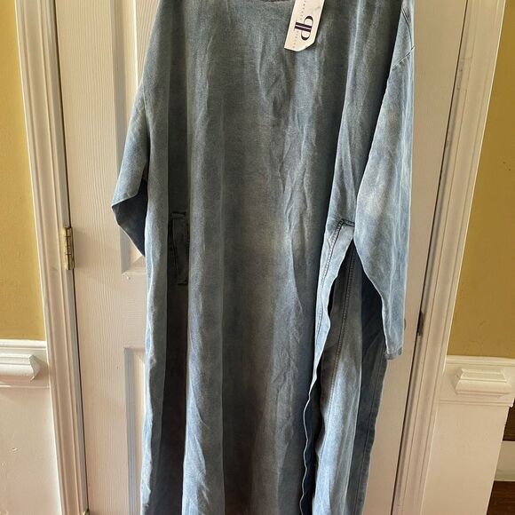 NWT Pretty Pieces oversized Denim long Dress size M. - Picture 2 of 12